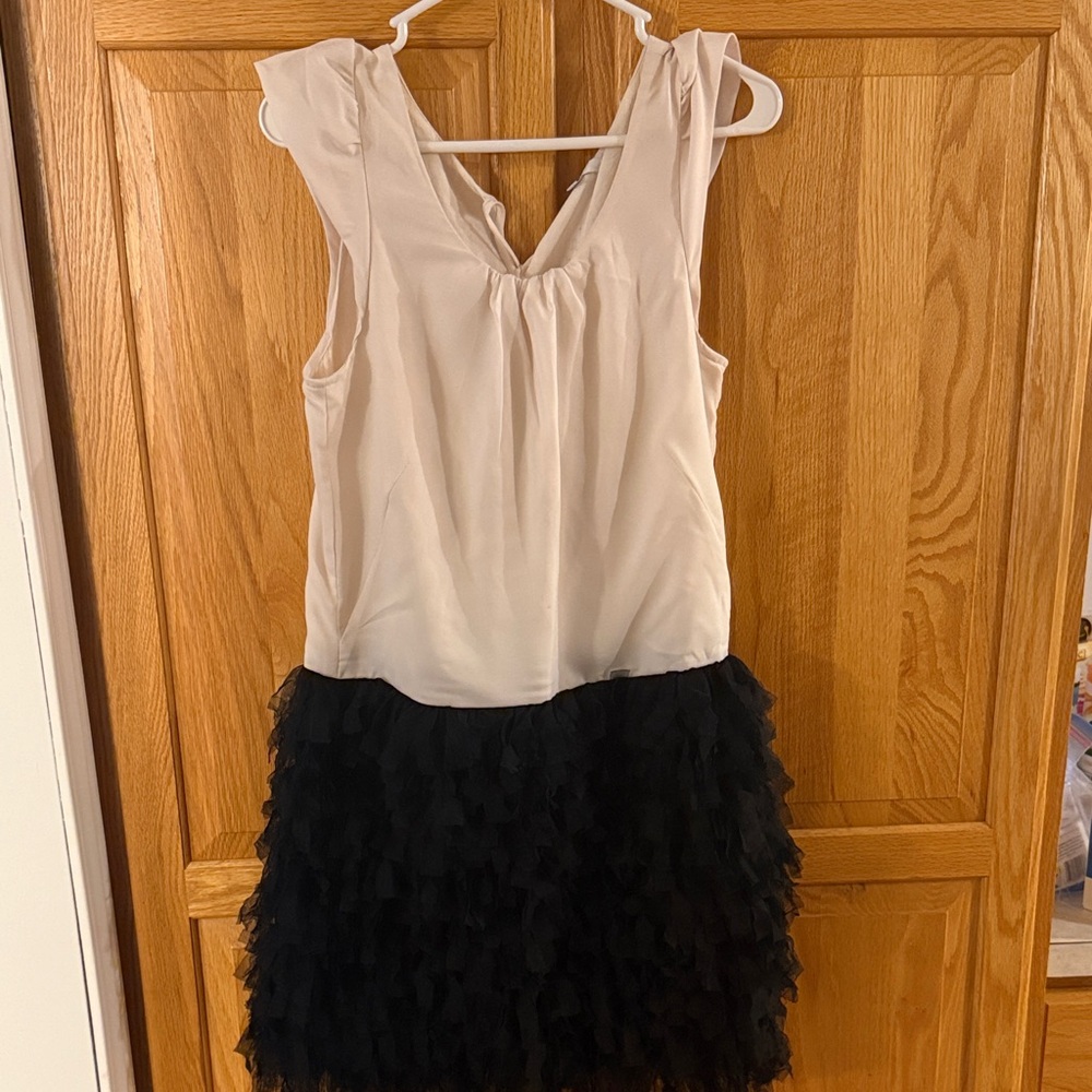 GAP Women's Mini Dress in Black and Cream